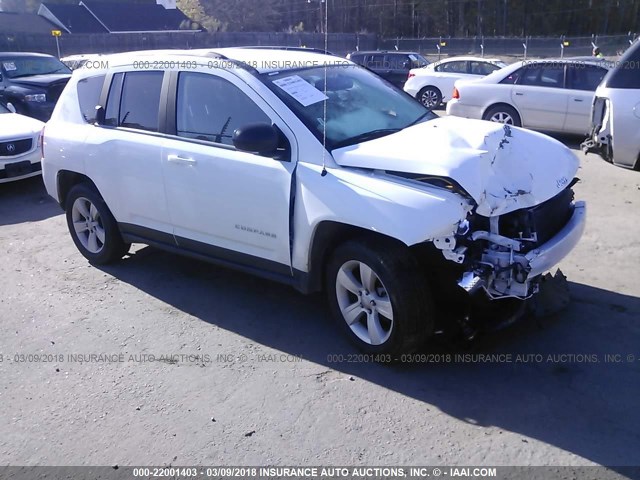 1C4NJDBB7GD780459 - 2016 JEEP COMPASS SPORT WHITE photo 1