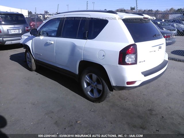 1C4NJDBB7GD780459 - 2016 JEEP COMPASS SPORT WHITE photo 3