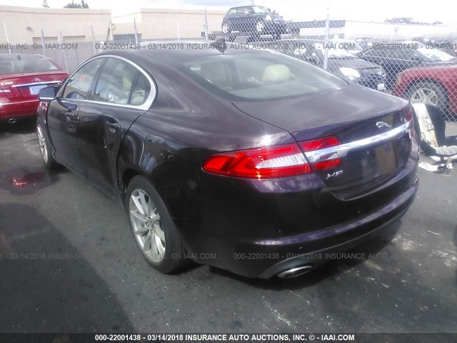 SAJWA0ESXDPS73222 - 2013 JAGUAR XF ბურგუნდია ფოტო 3