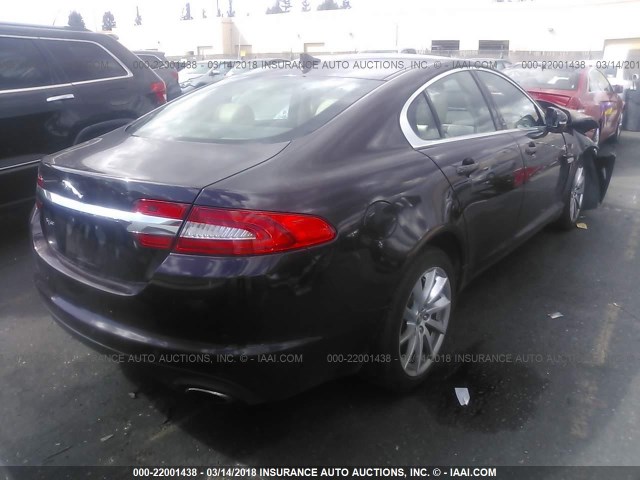 SAJWA0ESXDPS73222 - 2013 JAGUAR XF ბურგუნდია ფოტო 4