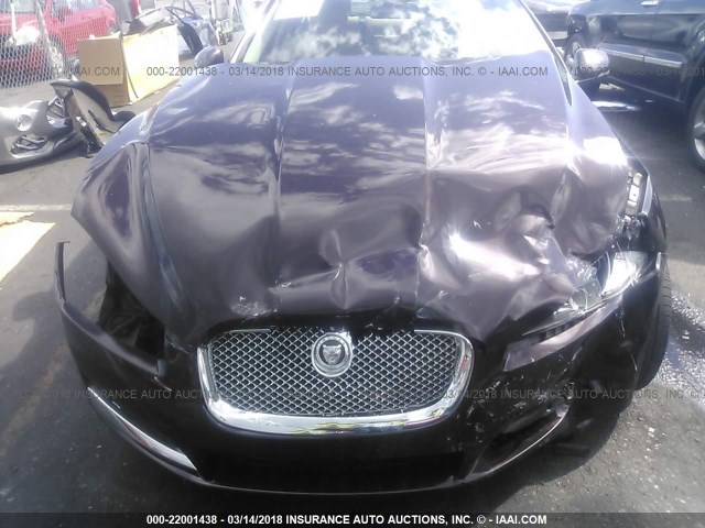 SAJWA0ESXDPS73222 - 2013 JAGUAR XF ბურგუნდია ფოტო 6