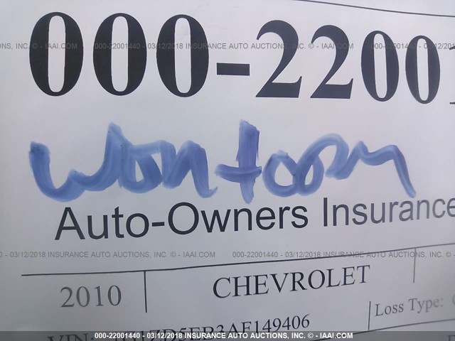 1G1ZB5EB3AF149406 - 2010 CHEVROLET MALIBU LS ოქროსფერი ფოტო 10