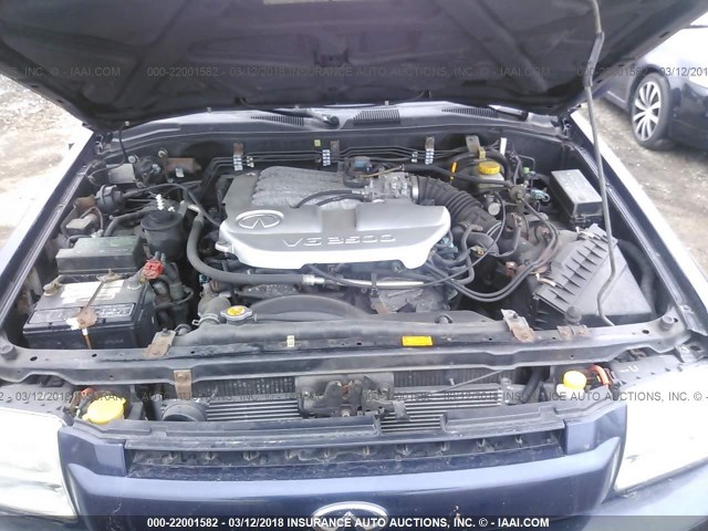 JNRDR09Y72W257429 - 2002 INFINITI QX4 BLUE photo 10