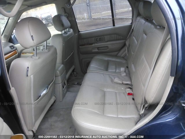 JNRDR09Y72W257429 - 2002 INFINITI QX4 BLUE photo 8