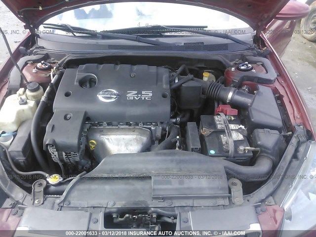 1N4AL11DX6C130268 - 2006 NISSAN ALTIMA S/SL BURGUNDY photo 10