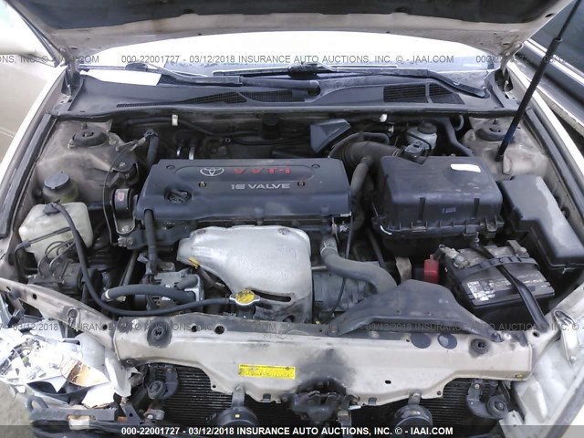 4T1BE32K83U658491 - 2003 TOYOTA CAMRY LE/XLE/SE GOLD photo 10