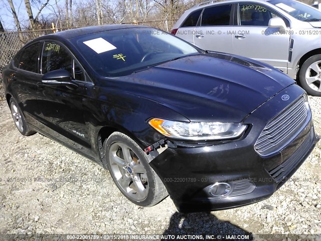 3FA6P0LU3DR140253 - 2013 FORD FUSION SE HYBRID BLACK photo 1