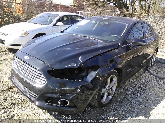 3FA6P0LU3DR140253 - 2013 FORD FUSION SE HYBRID BLACK photo 2