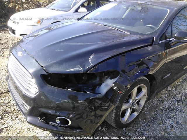 3FA6P0LU3DR140253 - 2013 FORD FUSION SE HYBRID BLACK photo 6