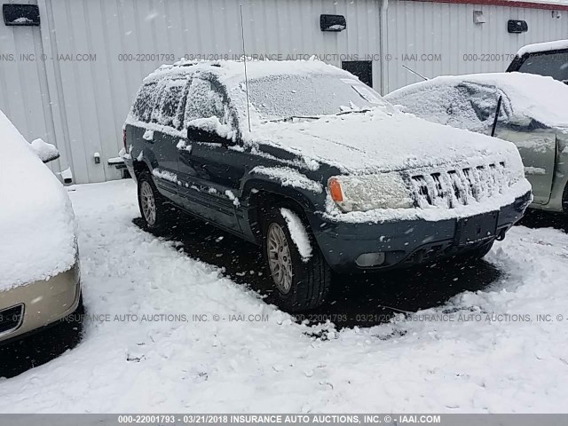 1J4GW58S32C128678 - 2002 JEEP GRAND CHEROKEE LIMITED BLUE photo 1