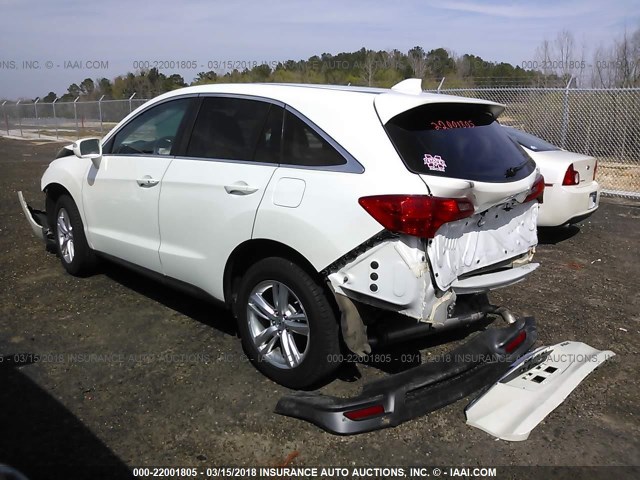 5J8TB3H34EL009802 - 2014 ACURA RDX WHITE photo 3