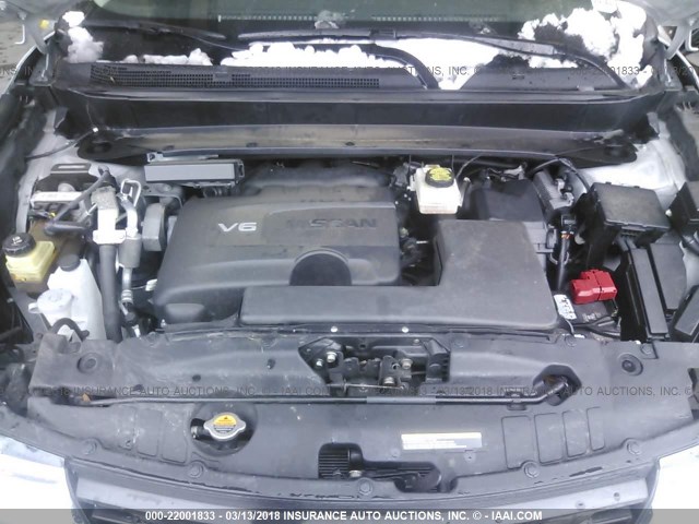 5N1DR2MM1HC618661 - 2017 NISSAN PATHFINDER S/SV/SL/PLATINUM 银色 照片 10