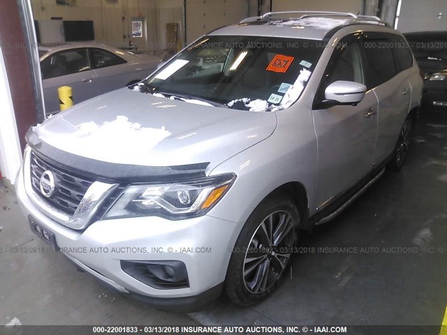5N1DR2MM1HC618661 - 2017 NISSAN PATHFINDER S/SV/SL/PLATINUM 银色 照片 2