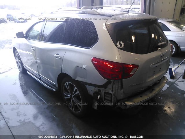 5N1DR2MM1HC618661 - 2017 NISSAN PATHFINDER S/SV/SL/PLATINUM 银色 照片 3