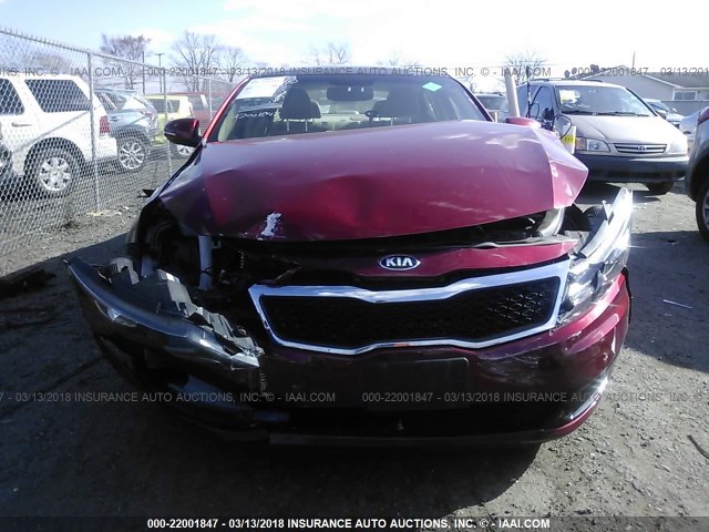 5XXGN4A74DG246279 - 2013 KIA OPTIMA EX RED photo 6