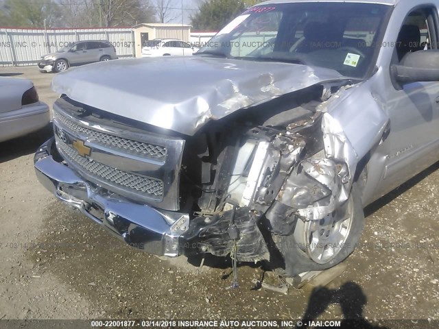 3GCPCSE06CG161818 - 2012 CHEVROLET SILVERADO C1500 LT SILVER photo 6