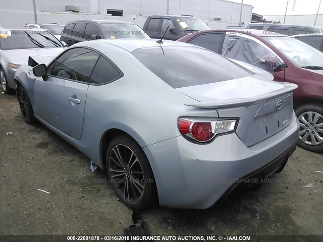 JF1ZNAA15D1729607 - 2013 TOYOTA SCION FR-S ვერცხლისფერი ფოტო 3