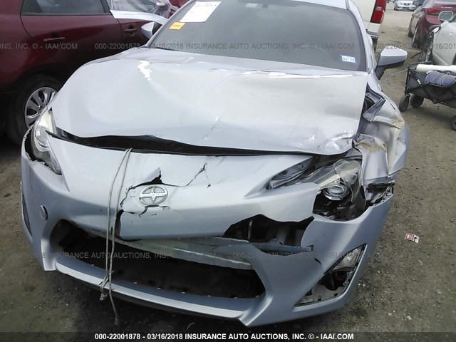 JF1ZNAA15D1729607 - 2013 TOYOTA SCION FR-S ვერცხლისფერი ფოტო 6