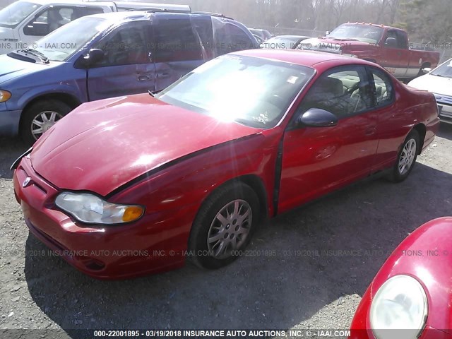 2G1WW12E859103471 - 2005 CHEVROLET MONTE CARLO LS 红色 照片 2