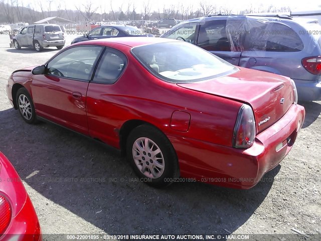 2G1WW12E859103471 - 2005 CHEVROLET MONTE CARLO LS 红色 照片 3
