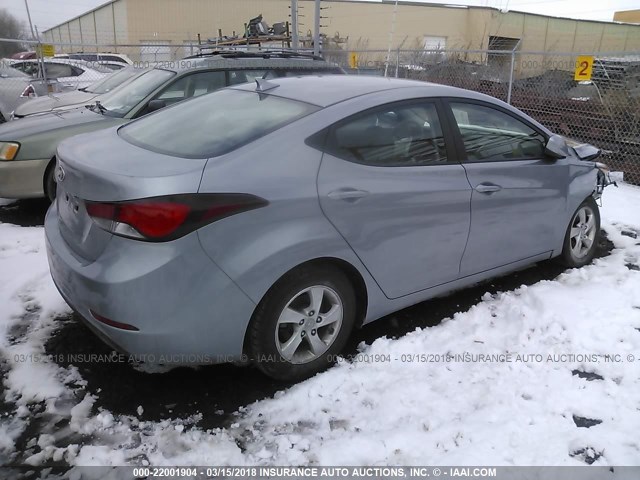 5NPDH4AE3FH563972 - 2015 HYUNDAI ELANTRA SE/SPORT/LIMITED GRAY photo 4