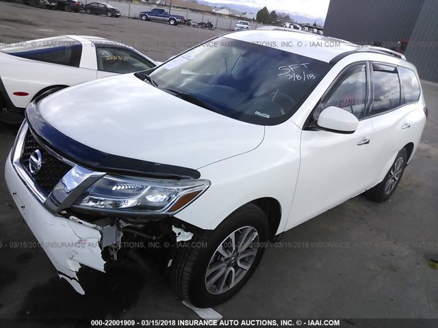 5N1AR2MM1DC665721 - 2013 NISSAN PATHFINDER S/SV/SL/PLATINUM 白色 照片 2