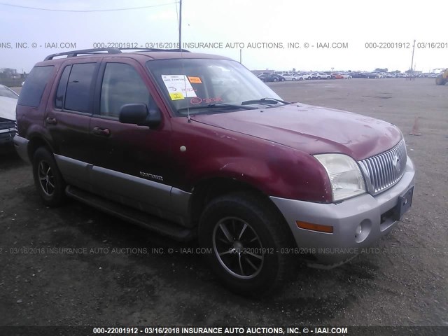 4M2ZU66EX2ZJ19216 - 2002 MERCURY MOUNTAINEER  RED photo 1