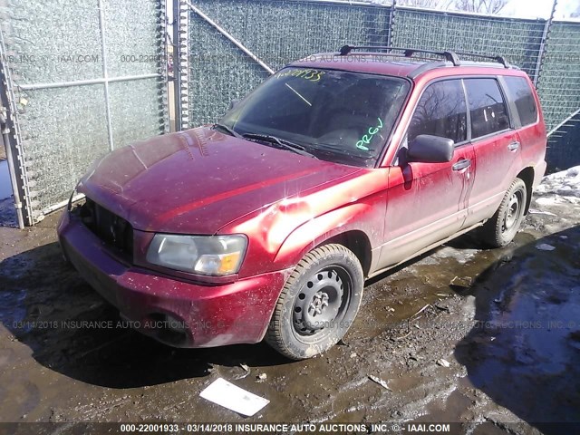 JF1SG656X3H755558 - 2003 SUBARU FORESTER 2.5XS MAROON photo 2