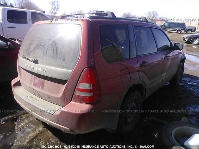 JF1SG656X3H755558 - 2003 SUBARU FORESTER 2.5XS Каштановый фото 4