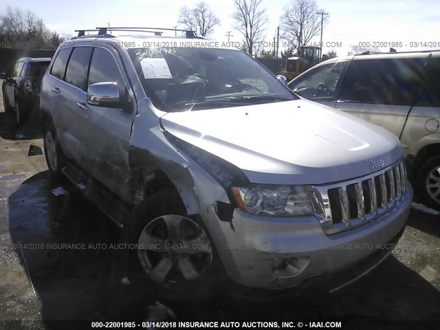 1J4RR6GG8BC586252 - 2011 JEEP GRAND CHEROKEE OVERLAND SILVER photo 1