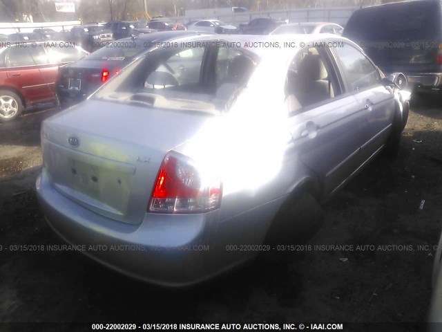 KNAFE221295655769 - 2009 KIA SPECTRA EX/LX/SX SILVER photo 4