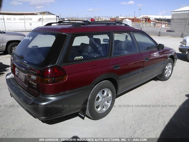 4S3BG6851W7625692 - 1998 SUBARU LEGACY 30TH ANN OUTBACK/LTD/SPT RED photo 4