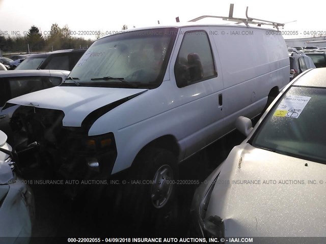 1FTSS34L08DA12002 - 2008 FORD ECONOLINE E350 SUPER DUTY VAN WHITE photo 2