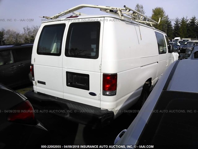 1FTSS34L08DA12002 - 2008 FORD ECONOLINE E350 SUPER DUTY VAN WHITE photo 4