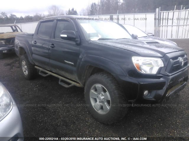 5TFLU4EN0DX067840 - 2013 TOYOTA TACOMA DOUBLE CAB BLACK photo 1