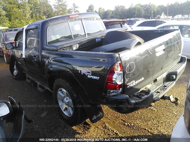 5TFLU4EN0DX067840 - 2013 TOYOTA TACOMA DOUBLE CAB BLACK photo 3