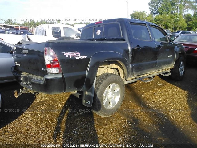 5TFLU4EN0DX067840 - 2013 TOYOTA TACOMA DOUBLE CAB BLACK photo 4