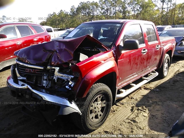 1GTDS136768131924 - 2006 GMC CANYON RED photo 2