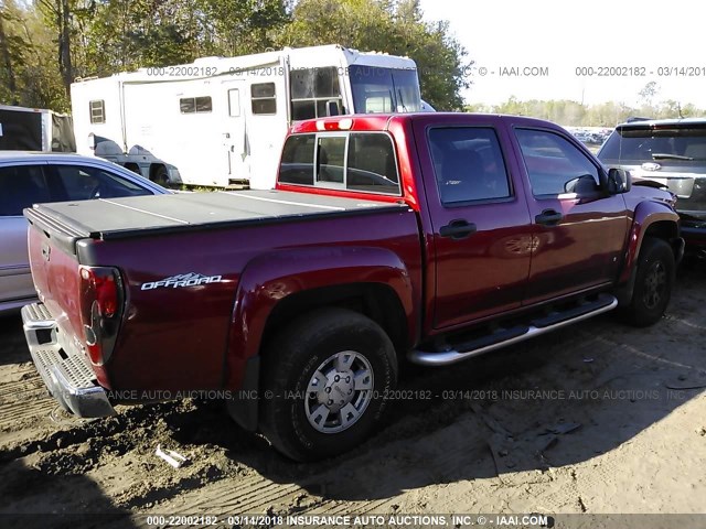 1GTDS136768131924 - 2006 GMC CANYON RED photo 4