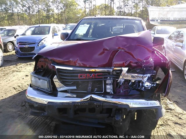 1GTDS136768131924 - 2006 GMC CANYON RED photo 6