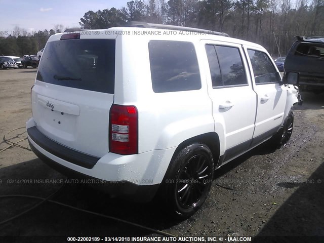 1C4NJPBAXED690874 - 2014 JEEP PATRIOT SPORT WHITE photo 4