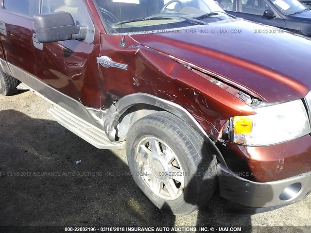 1FTPW12VX6KC57367 - 2006 FORD F150 SUPERCREW ORANGE photo 6