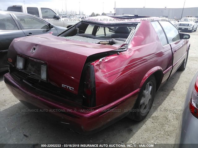 1G6ET12992B104723 - 2002 CADILLAC ELDORADO TOURING RED photo 4