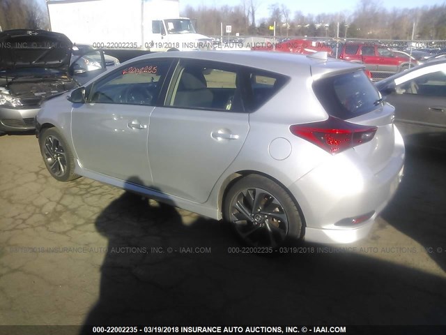 JTNKARJE2HJ534431 - 2017 TOYOTA COROLLA IM SILVER photo 3