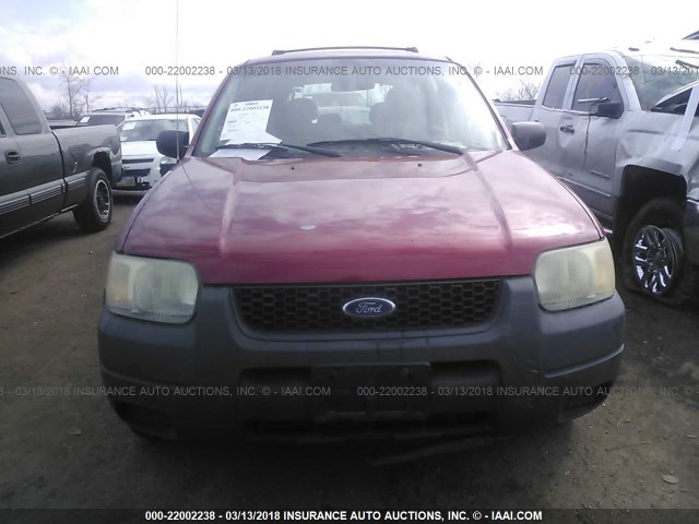 1FMYU02114DA07451 - 2004 FORD ESCAPE XLS RED photo 6