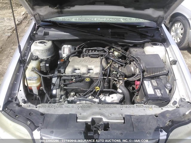 1G1NE52J22M503706 - 2002 CHEVROLET MALIBU LS 银色 照片 10