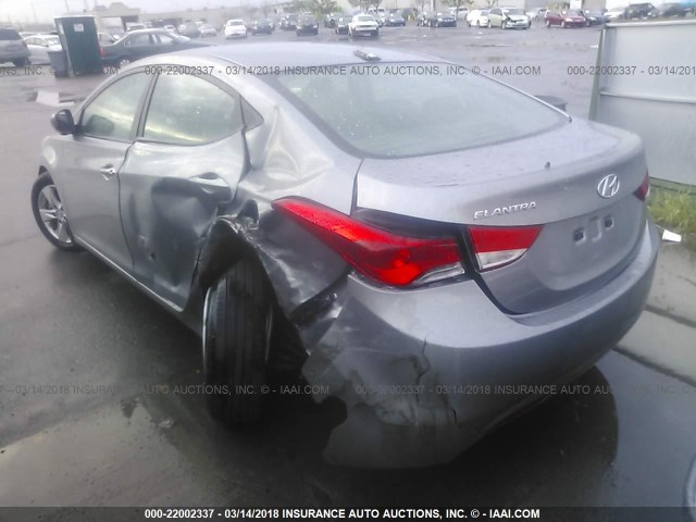 KMHDH4AE5DU514531 - 2013 HYUNDAI ELANTRA GLS/LIMITED SILVER photo 3