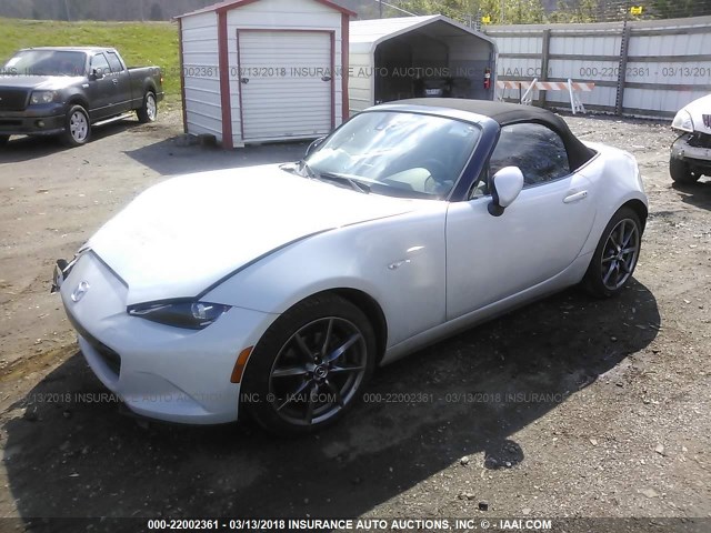 JM1NDAD71G0114266 - 2016 MAZDA MX-5 MIATA GRAND TOURING WHITE photo 2