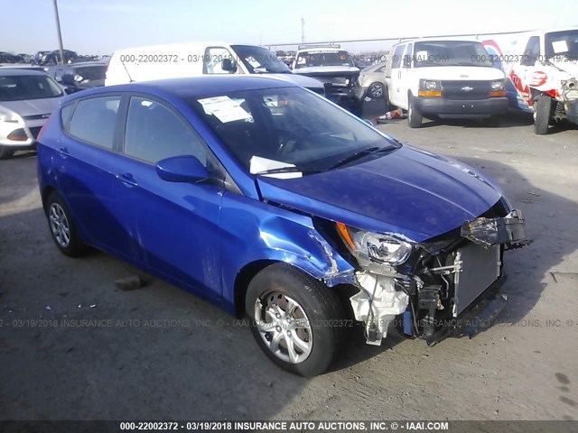 KMHCT5AE8CU007833 - 2012 HYUNDAI ACCENT GLS/GS BLUE photo 1