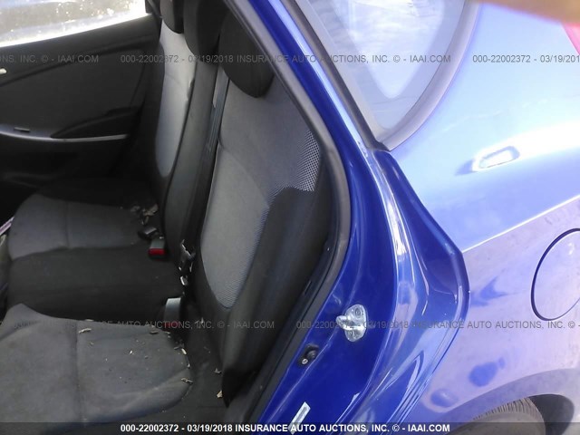 KMHCT5AE8CU007833 - 2012 HYUNDAI ACCENT GLS/GS BLUE photo 8